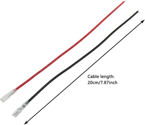 20PCS 2.8mm Female Fork Crimp Terminal Quick Connector with Insulation Sleeve Wire Length 20cm Suitable for Mechanical Equipment Electrical Equipment Electrical Systems in Saudi Arabia