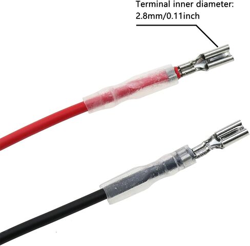 20PCS 2.8mm Female Fork Crimp Terminal Quick Connector with Insulation Sleeve Wire Length 20cm Suitable for Mechanical Equipment Electrical Equipment Electrical Systems in Saudi Arabia