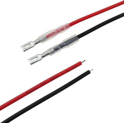 20PCS 2.8mm Female Fork Crimp Terminal Quick Connector with Insulation Sleeve Wire Length 20cm Suitable for Mechanical Equipment Electrical Equipment Electrical Systems in Saudi Arabia