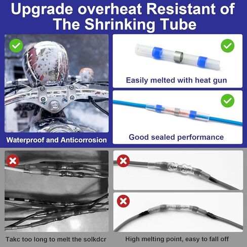 120PCS Heat Shrink Solder Seal Wire Connectors Kit, Waterproof Butt Connector Heat Shrink Electrical Terminals, Insulated Solderless Wiring Splice Connectors for Marine,Automotive,Stereo in Saudi Arabia