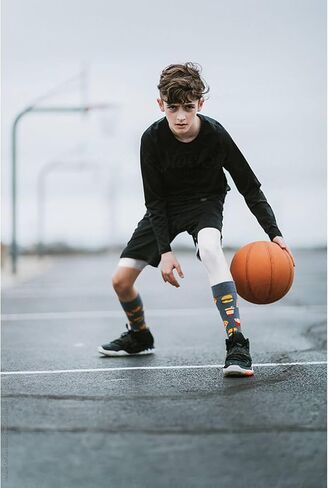 OEBLD Single Leg 3/4 Compression Tights, Unisex Sports Compression Pants, One Leg Basketball Leg Sleeves in Kuwait