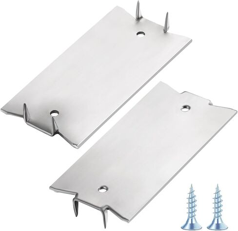Wensilon(30 pcs) SS304 1.5X3 Inch 16-Gauge Anti-Nail Protection Plate Shield Stainless Steel, Nail Plate for Wood Studs, Steel Cable Wire Protector Plate with Sharp Pointed Prongs in Kuwait