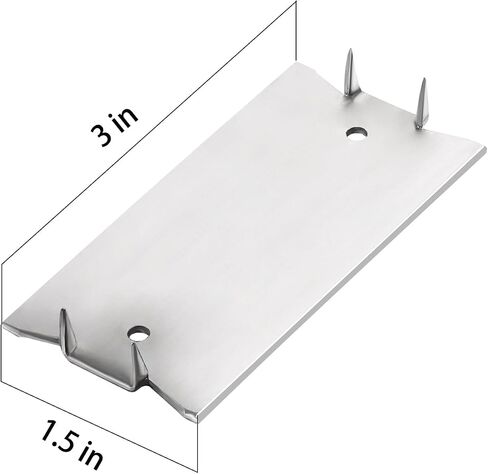 Wensilon(30 pcs) SS304 1.5X3 Inch 16-Gauge Anti-Nail Protection Plate Shield Stainless Steel, Nail Plate for Wood Studs, Steel Cable Wire Protector Plate with Sharp Pointed Prongs in Kuwait