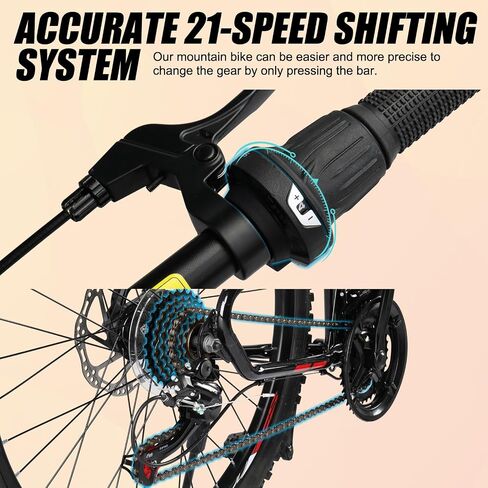 20/24 Inch Mountain Bike, Women & Men Mountain Bicycles with Professional 7 or 21 Speed Shifting, Double Shock Effect, Comfort Saddle and Pretty Look in Saudi Arabia