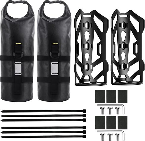 2 Pack Front Fork Bag, for Mountain Bike/Road Bike Waterproof Bag Roll Top Design Lightweight Bicycle Bag for Tools Cycling Fork Pack in Kuwait