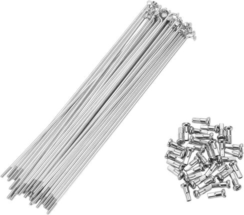 Bike Bicycle Spokes 14G Mountain Bike Spokes Bicycle Spokes Carbon Steel Silver Tone 36Pcs in Saudi Arabia