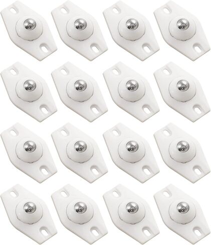 16 Pcs Self Adhesive Caster Wheels Appliance Rollers Appliance Sliders for Kitchen Appliances 360° Swivel Universal Wheel for Trash Can, Air Fryer, Storage Box Small Furniture (White) in Kuwait