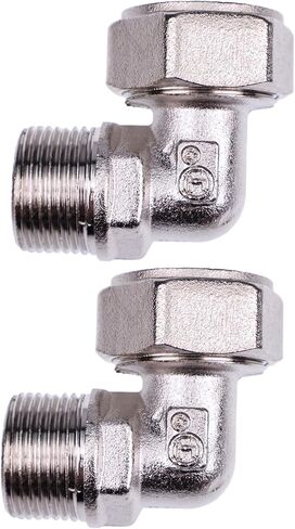 BLUESUNSOLAR 2PCS 90 Degree Elbow Fitting 3/4" Tubing x 3/4" Male NPT Compressed Air M8088 (2 PCS) in Saudi Arabia