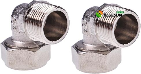 BLUESUNSOLAR 2PCS 90 Degree Elbow Fitting 3/4" Tubing x 3/4" Male NPT Compressed Air M8088 (2 PCS) in Saudi Arabia