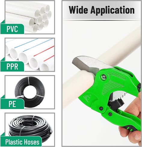 Bates- PVC Pipe Cutter, Cuts up to 1-1/4", Sky Blue Ratcheting PVC Pipe Cutter Tool, Pipe Cutters PVC Pipe Shears, Plastic Pipe Cutter, PEX Pipe Cutter, PVC Cutter Tool, PVC Ratchet Cutter in Kuwait