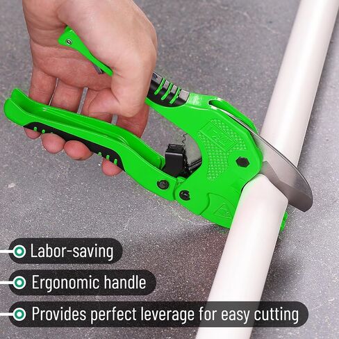 Bates- PVC Pipe Cutter, Cuts up to 1-1/4", Sky Blue Ratcheting PVC Pipe Cutter Tool, Pipe Cutters PVC Pipe Shears, Plastic Pipe Cutter, PEX Pipe Cutter, PVC Cutter Tool, PVC Ratchet Cutter in Kuwait