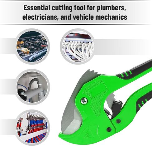 Bates- PVC Pipe Cutter, Cuts up to 1-1/4", Sky Blue Ratcheting PVC Pipe Cutter Tool, Pipe Cutters PVC Pipe Shears, Plastic Pipe Cutter, PEX Pipe Cutter, PVC Cutter Tool, PVC Ratchet Cutter in Kuwait
