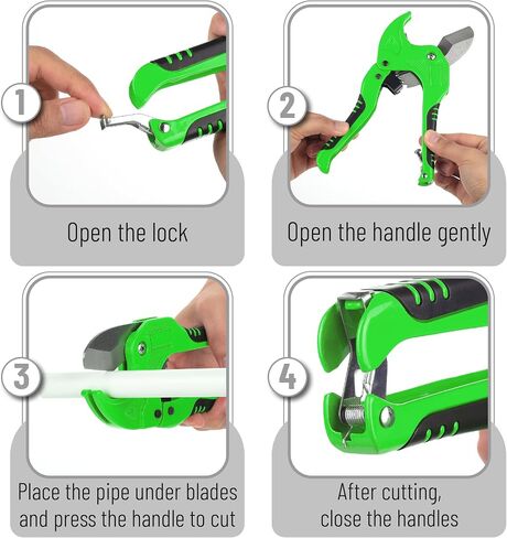 Bates- PVC Pipe Cutter, Cuts up to 1-1/4", Sky Blue Ratcheting PVC Pipe Cutter Tool, Pipe Cutters PVC Pipe Shears, Plastic Pipe Cutter, PEX Pipe Cutter, PVC Cutter Tool, PVC Ratchet Cutter in Kuwait