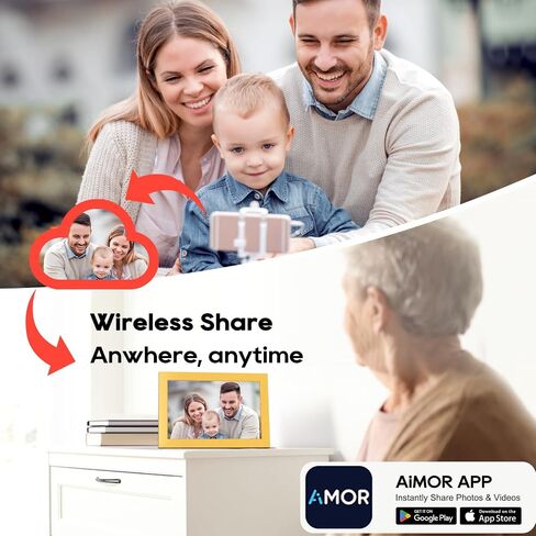 64GB 10.1" Digital Picture Frame, 1280 x 800 IPS Touch Screen Electronic Photo Frame, Pre-Load Photo Gift Mode Without Open Package, Auto-Rotate, Wall/Table Mountable, App Share Photos Black Edition in Saudi Arabia