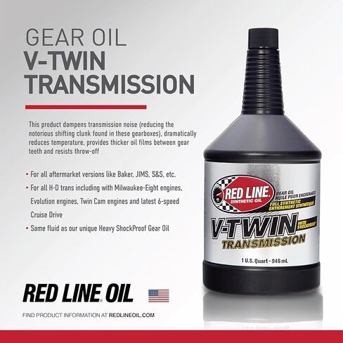 Red Line RED42804 V-Twin Transmission Oil, 1 Quart, 1 Pack in Saudi Arabia