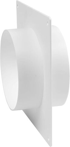 4"" Inch Pack of 2 Plastic Straight or Flexible Pipe Flange for Extraction Fans, Heating and Cooling Duct Connection. Round Duct Connector Flange, White in Saudi Arabia