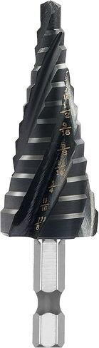 5-pc Step M3 HSS Cobalt Step Drill Aluminum-Titanium-Nickel Coated Four helical Cutting Edges Hex Shanks Includes Sizes 1/4“ to 1-3/8" 1/4“ - 3/4" 1/8“ - 1/2" 3/16“ - 1/2" 3/6"- 7/8" in Saudi Arabia