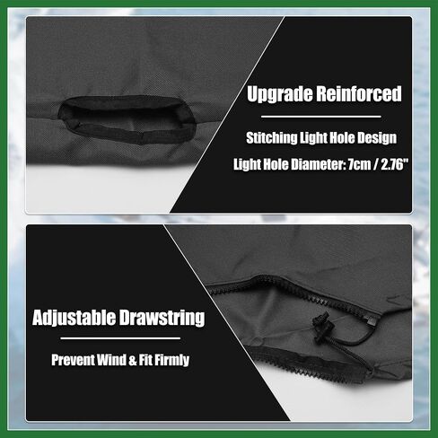 Motoforti Bimini Top Storage Boot Cover with Light Hole Boat Bimini Storage Bag 600D Polyester Canvas Sun Resist Black 85"-90" Width Universal for 3 Bow 4 Bow Long-Lasting in Saudi Arabia