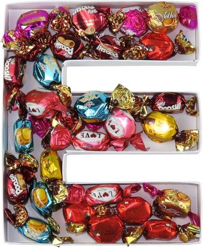 8" Small Fillable Cardboard Letter Shaped Mache Kids (White, Letter S) in Saudi Arabia