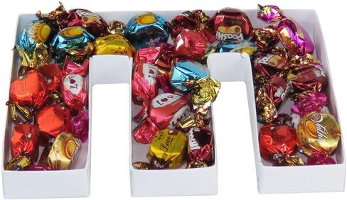 8" Small Fillable Cardboard Letter Shaped Mache Kids (White, Letter S) in Saudi Arabia
