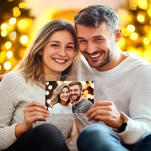 1 PACK 4 x 6 Picture Frame，Wavy Edge Photo Frame with Removable Magnetic Stand, Magnetic Picture Frames for Refrigerator or Desk in Saudi Arabia