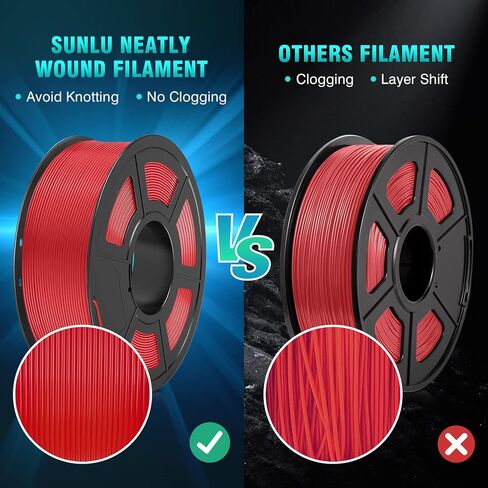 SUNLU High Speed PLA Meta Filament, 1KG PLA 3D Printer Filament 1.75mm, Tougher Neatly Wound 3D Filament, Dimensional Accuracy +/- 0.02 mm, Fits for Most FDM 3D Printers, 1KG Spool(2.2lbs), Black in Saudi Arabia