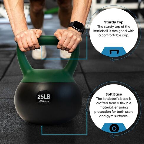 bintiva Soft Kettlebells - Sea and Iron Sand Filled Weights for Women and Men - Color Coded Kettle Bell Sets in Kuwait