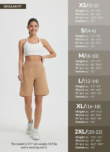 BALEAF Women's Running Athletic Shorts for Women Long High Waist Zipper Pockets Quick Dry Workout Gym Hiking UPF 50+ in Saudi Arabia