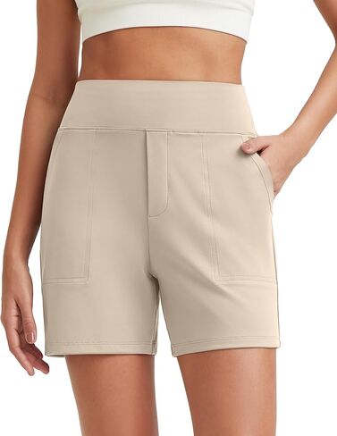 G4Free Women's Athletic Shorts High Waisted Running Yoga Shorts Summer Casual Burmuda Shorts with Pockets in Kuwait