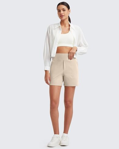 G4Free Women's Athletic Shorts High Waisted Running Yoga Shorts Summer Casual Burmuda Shorts with Pockets in Kuwait