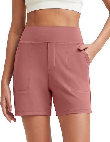 G4Free Women's Athletic Shorts High Waisted Running Yoga Shorts Summer Casual Burmuda Shorts with Pockets in Kuwait