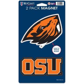 Wincraft NCAA Oregon State University WCR29061014 Magnets (2 Pack), 5" x 9"