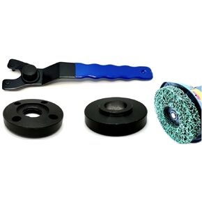 Universal Strip Disc Conversion Kit for Wagner PaintEater - Pro-Graad Adapter with Lock Nut & Wrench - Upgrade for 4.5" x 7/8" Stripping Wheel Compatibility (Conversion Kit with Wrench)