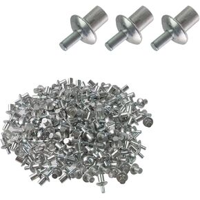 مسامير أساسية من الألومنيوم من Antrader برأس مستدير، 200 قطعة من المسامير الألومنيوم العمياء ذات محرك مطرقة مسامير نصف دائرية من الألومنيوم لتثبيت المعدن/البلاستيك/الخشب in Kuwait