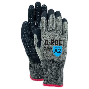 MAGID D-ROC ANSI A2 Heat-Resistant Work Gloves with Sandy Nitrile Coating, 144 Pairs, Size 7/Small, GPD249