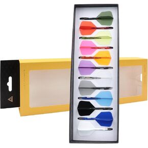 CUESOUL ROST 77 Integrated Dart Shaft and Flight Big Wing/Standard Shape Colour Collection Pack of 12 pcs