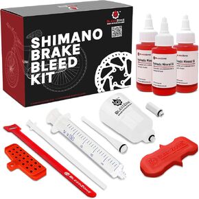 BleedZone Shimano Brake Bleed Kit with 180ml Shimano Mineral Oil - Hydraulic Brake Bleeding Kit for MTB, Road, and Gravel Bikes - Complete Bicycle Hydraulic Brake Bleed Kit for Shimano Brakes