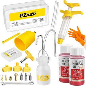 Brake Bleed Kit for Shimano Hydraulic Brakes, Brake Fluid Change Hydraulic Kits, Including High Performance Brake Fluid Mineral Oil 120ml, Pro Version