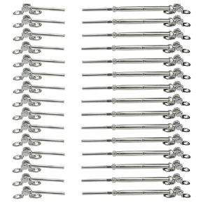 20 Pairs Cable Railing Hardware Kit,Stainless Steel Cable Railing kit,for 1/8 Cable Railing System, Adjustable Angle,T316 Marine Grade