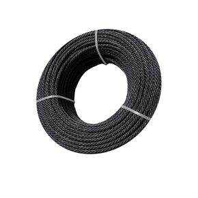 3/16" Black Wire Rope,T316 Stainless Steel Cable,200ft Aircraft Cablefor,Deck Cable Railing Hardware Kit,7 x 7 Strand Construction