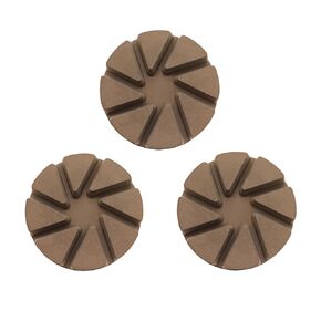 Hybrid Diamond Ceramic Polishing Pucks, Aggressive Concrete Terrazzo Floor Hook n Loop Grinding Pads, 3 Inch Long Using Life Transitional Discs,30# 3 PCS