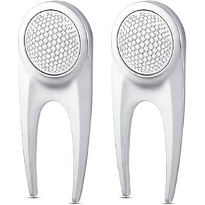 Golf Divot Repair Tool with Magnetic Golf Ball Marker (2 Pack) - Sleek Ergonomic Design, Durable and Long Lasting, Golf Accesories for Men and Women