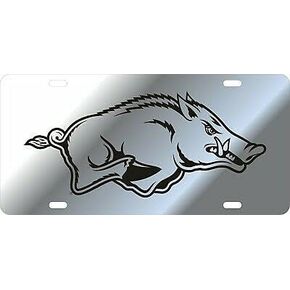 Arkansas Laser Cut License Plate Car Tag Razorbacks