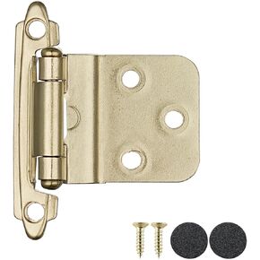 JQK 3/8 Inch Inset Cabinet Door Hinges Oil Rubbed Bronze, 20 Pack 10 Pairs Flush Face Mount Cupboard Self-Closing Kitchen Cabinet Hardware Hinges with Door Bumper, CH201-ORB-P20 in Saudi Arabia