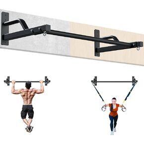 Pull Up Bar Wall Mounted - 600 lbs Heavy Duty Strength Training Pull-Up Bars, Ideal Rogue Pull Up Bar for Home and Commercial Gym, Easy Installation Chin Up Bar, Versatile Garage Pullup Bar