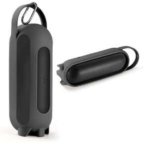 Silicone Protective Case Cover Compatible for Beats Pill 2024 Portable Wireless Bluetooth Speaker, Travel Carrying Pouch Stand Up Shell with Handle (Black)