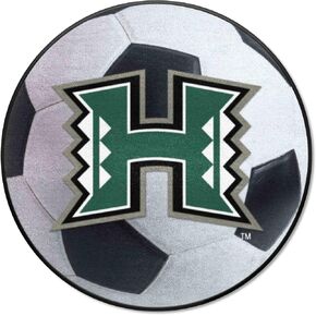 FANMATS 838 Hawaii Rainbows Soccer Ball Rug - 27in. Diameter