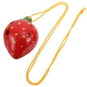 ARTIBETTER 1 Set Strawberry Ocarina Exquisite Wind Instrument Beginner 6-hole Ocarina