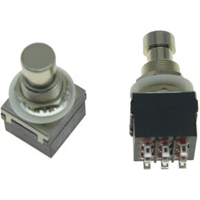 KAISH Pack of 2 Box Stomp 9-Pin 3PDT Electric Guitar Effect Pedal Switch Foot Switch True Bypass Black