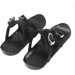 Mini Short Ski Skates for Snow Short Thin Skating Skis Attach to Skis Boots Winter Shoes for Outdoor Skiing Black One Size